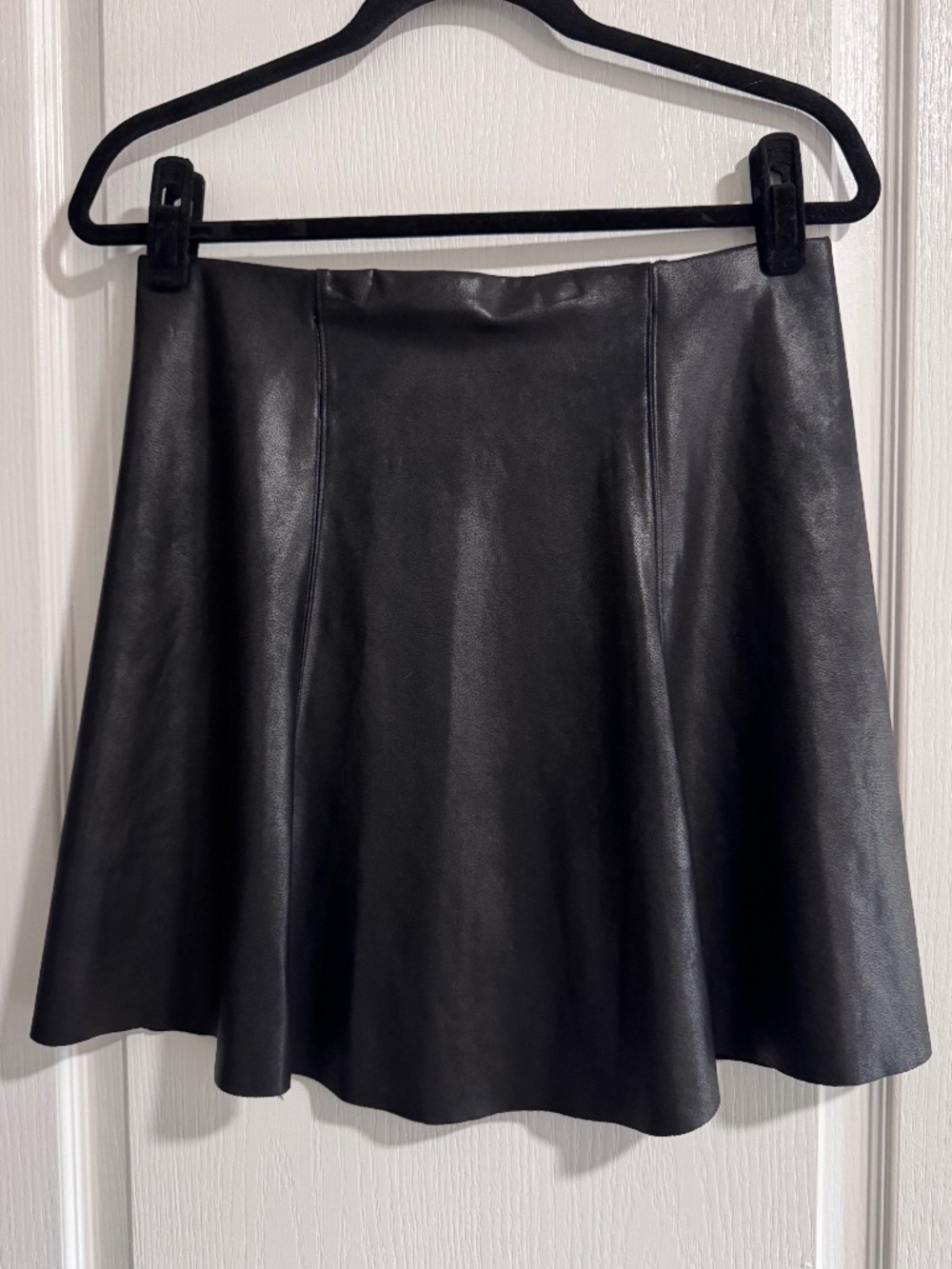 SPANX Faux Leather Skater Skirt